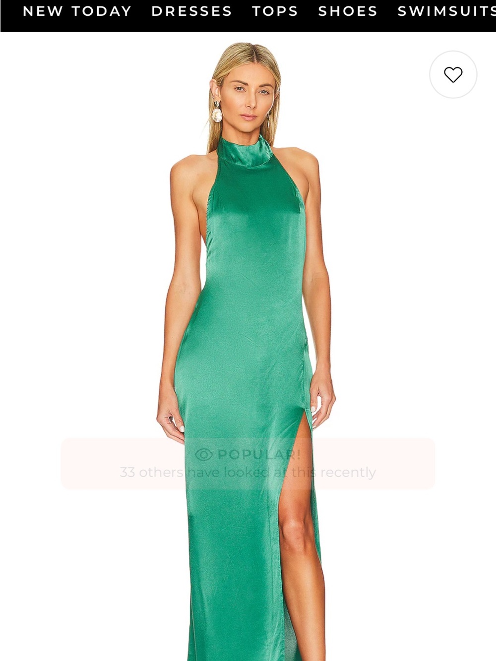 Elegant Green Halter Satin Maxi Dress
